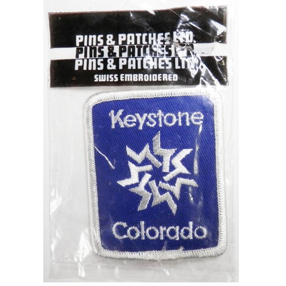 3" x 2" New Keystone Colorado Embroidered Patch Blue White Sew On CO Rectangle - Picture 1 of 5